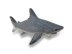 Things2Die4 Hand-Painted Weathered Grey Finish Wood-Like Shark Resin Tabletop Statue - Lifelike Nautical Decor for Homes, Offices, or Kids' Rooms - 14 Inches Long