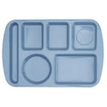 G.E.T. 6 Compartment School Cafeteria Tray, Left Handed, 10" x 15", French Blue 12 - color: French Blue, size: 10" x 15", style: 12 Pack Left Handed Trays