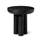 Maven Lane Owen Modern Side Table, 19" Compact Design - Bold Accent Table, Round Night Stand with Aged Black Finish and Durable Rubberwood Base - Statement Making Style for Living Room or Bedroom - color: Aged Black