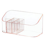 SUNFICON Makeup Holder Tray Organizer Cosmetic Display Case Tabletop Desktop Vanity Countertop Bathroom Wall Cabinet Medicine Storage Box 9 Dividers 2 Removable for Womens Ladies Girls Crystal Pink - color: Pink