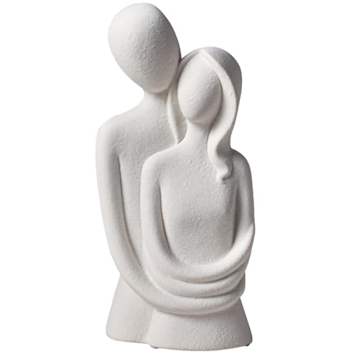 Abstract Resin Sculpture, Modern Thinker Statue, Minimalist Bookshelf and Bedroom Decor