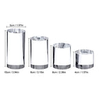 Clear Polished Acrylic Cube Cylinder Round Photo Props, Transparent Solid Acrylic Display Blocks for Photography Boutique Jewelry Cosmetic Crafts Closet Show, 4 Pcs (Transparent Cylinder) - color: Transparent Cylinder