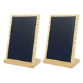 Necklace Jewelry Display Stand with Leather Soft Mat Bamboo Jewelry Stand Holder Organizer Jewelry Hanger Display for Necklaces - color: Black