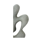 Elio Sculpture, Rectangular, Ecomix, Slim Metal Base, Freeform Modernist Figure, Charcoal Grey