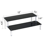 BYCY 2 Pack 2-Tier Black Acrylic Display Stand Display Shelf for Dessert Jewels Figurines, Cupcake Stand - 2 Pack ( 12" * 6.9" * 4.25" ) - color: Black, size: 2 Tier - 2 Pack