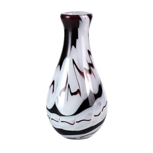 KAMMAK Colored Glass Vase, Beautiful Hand Blown Decorative Vase, Modern Art Vase for Flower Mantle Dining Table Centerpiece, Entryway Living Room Wedding Decoration (JG2051) - style: JG02051