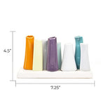 Chive - Pooley 2, Ceramic Flower Vase, 8-Tube Shape (Orange) - color: Orange