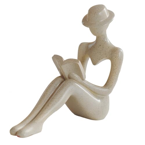 Abstract Resin Sculptures for Home, Minimalist Art Decor in Beige & Gray, Nordic Style Wedding Gifts, Various Poses for Living Room