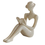 Resin Abstract Sculptures, Minimalist Nordic Home Decor, Wedding Gift Ideas, Available in Beige and Gray