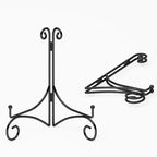 Plate Stand for Display with Hinged Folding Design, 6 Inch Picture Stands for Tables, Small Easels for Displaying Book, Art Piece, Photo and Platter, 6’’ Black