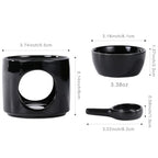 Essential Oil Burner for Scented Oil, Oil Warmer, Tealight Wax Melt Warmer, Candle Diffuser, Tea Light Holder, Black - color: Black