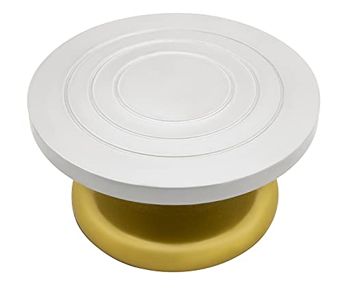 8.6" Pottery Sculpting Wheel, Sculpture Banding Wheel Tool Plastic Steel Turntable Cake Turntable Decorating Table Pottery Art Turntable DIY Baking Cake Cream Decorating Pottery Turntable