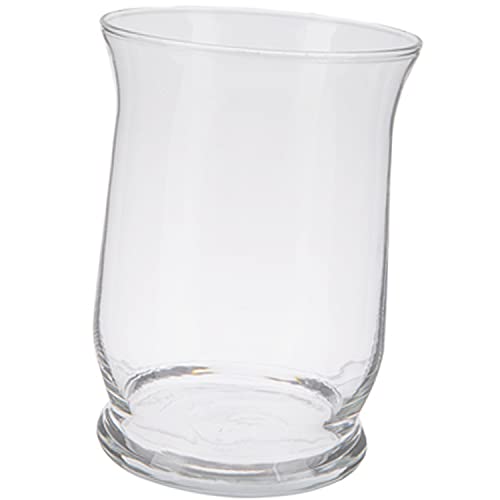Wisechoice Elegant Large Clear Hurricane Glass Candle Holder for Pillar-Style Candles | Home or Special Occasions Display, 5.50 Inch Diameter x 8 Inch H