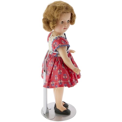 Plymor DSP-60S Silver Adjustable Doll Stand, fits 10, 11, 12, 13, and 14 inch Dolls or Action Figures, Waist is 2" - 2.5" wide, 5.5" - 7" around - color: Silver