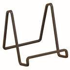 Tripar Square Metal Wire Stand, Mahogany Finish (3-Inch Depth) Tabletop Easel Sleek & Modern Look - Perfect for Books, Plates, Photos & More