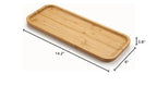 Bamboo Vanity Tray, Bathroom Counter Tray, Toilet Tank Tray, Bathroom Tray for Organizing and Home Decor, 14.2 x 6 x 0.8 inch - size: 14.2" x 6" x 0.8"