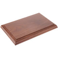 Plymor Solid Walnut Rectangular Wood Display Base with Ogee Edge, 8.875" W x 5.875" D x 0.75" H - size: 8.875" x 5.875" x 0.75"