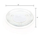 Hosley Set of 8 Clear Glass Pillar Plates - 4 Inch Diameter. Ideal Gift for Weddings, Parties, Spa, Pillar Candle, Votive Candle Garden. Or as a Pedestal W1 - size: 4" Diameter