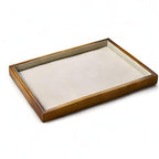 Oirlv Wood Flat Jewelry Tray Stackable Jewelry Drawer Organizer Showcase Jewelry Holder (Creamy-white flat tray) - color: Creamy-white flat tray