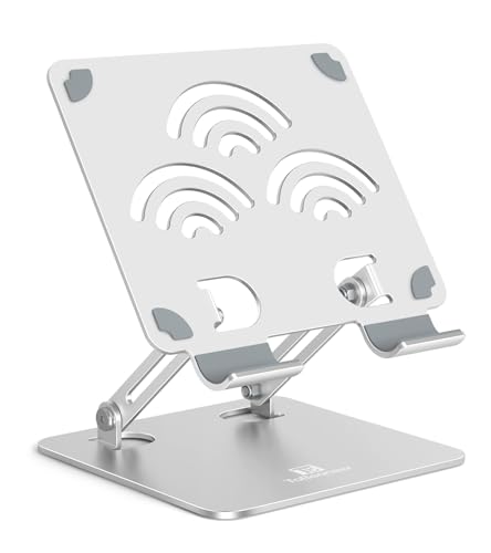 Tablet Stand, Adjustable Tablet Holder for Desk, Premium Aluminum Portable Holder for iPads, Kindle, Switch, and Smartphones, Fits 4-12" Devices Silver, Pro Size - color: Silver, size: Pro Size