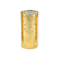 WGVI Hurricane Candle Holder Sleeve, W: 3", Ht: 6", Gold Speckled Glass Cylinder Open Both Ends, Chimney Tube Shade, 1 Piece - size: 3x6"H