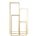 Efavormart Set of 4 Matte Gold Wedding Flower Stand Metal Vase Column Stand Geometric Centerpiece Vase - 16"| 24"| 32"| 40" - color: Gold, size: 4 Pack 16‘’24‘’32‘’40‘’