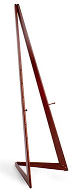 Wooden Bifold Display Easel with 2 Height-Adjustable Pegs, 65"h Floor-Standing Art Easel for Indoor Use - Cherry, Wood - color: Cherry