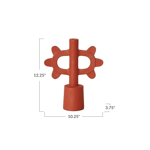Bloomingville Scalloped Taper Candleholder, Terra-Cotta Color
