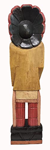 WorldBazzar Cigar Axe Indian Huge Hand Crafted Wooden Sculpture Cowboys Horseshoes Shotgun Old west Hunting Red, Green, Brown, Blue, Natural, Yellow, Orange