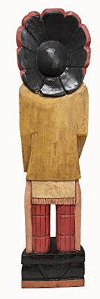WorldBazzar Cigar Axe Indian Huge Hand Crafted Wooden Sculpture Cowboys Horseshoes Shotgun Old west Hunting Red, Green, Brown, Blue, Natural, Yellow, Orange