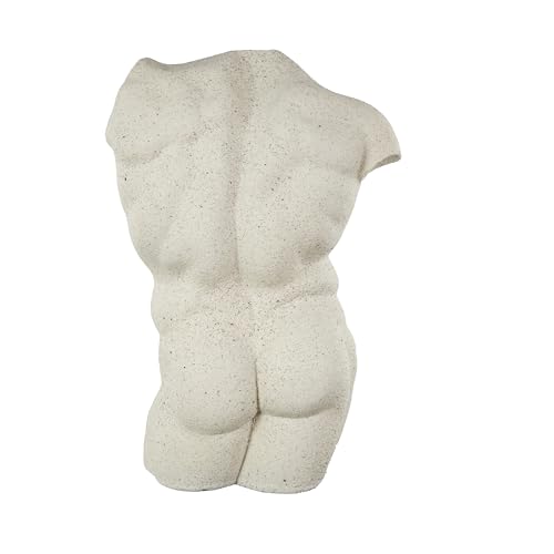 Deco 79 Polystone People Decorative Sculpture Textured Home Decor Statue with Black Speckles, Accent Figurine 13" x 8" x 20", White
