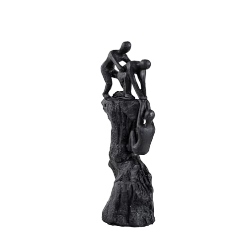 Hebdids - Abstract Wall-Climbing Sculpture in Matte Black,Living Room and Office Dynamic Climbing Wall Character Decoration, Black Statue, 8.27 x 5.12 x 1.97inches Elegant Black Home Decoration Gift - color: Straight Climbing
