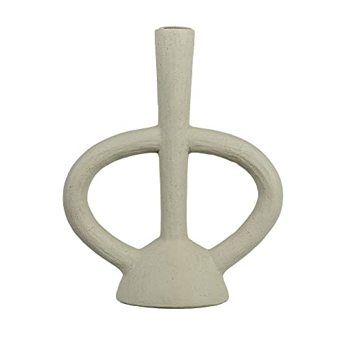 Modern Sculptural Taper Candle Holder, Ivory