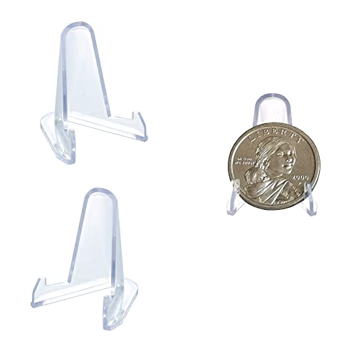 25 Packs(1.4 Inch) Acrylic Easel Stands Display Stands/Plate Stands Coin Display Easel Holder for Air-Tite Coins Pocket Watches Capsules Challenge Medals Casino Chips , Photo Display,Baseball Sports - size: 25 PCS / 1.4"