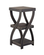 The Lakeside Collection Distressed Twisted Wood Accent Table - Distressed Black - color: Distressed Black