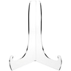 Plymor Clear Acrylic 60-Degree Angle Easel With Shallow Support Ledges, 9" H x 7" W x 5.75" D - size: 9" x 7" x 5.75"
