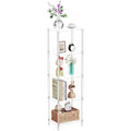 Clear Acrylic Side Table, 15.7" L x 11.8" W x 50.7" H, 5-Tier End Table for Living Room, Small Modern Bedside Tables Nightstand for Bedroom, Home Decor Accent Table - size: 5 Tier 1-Pack