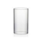 WGVI Hurricane Candle Holder Sleeve, Wide 3.5", Height 6", Clear Glass Cylinder Candleholder, Chimney Tube, Open Ended Candle Shade, 1 Piece - size: 3.5"x6"H