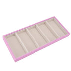 HERCHR Sunglass Organizer, Pink Velvet Glasses Tray 5 Grids Stackable Display Case for Women Glasses Jewelry Display Watch - color: Pink