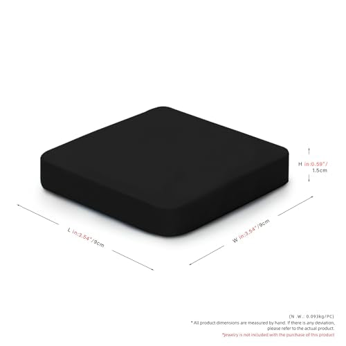 Oirlv Microfiber Square Jewelry Display Base, Compact Showcase Pad for Small Accessories, Part of a Complete Jewelry Display Set - style: TT16504
