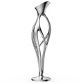 Artistic Cast Stainless Steel Taper Candle Holder - 9.5 Inch Modern Sculpture Design, Hand-Polished Wedding & Dining Table Centerpiece - 1-Piece Indoor/Outdoor Decor (Luxury Gift)