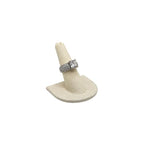 MOOCA 6 Pcs Set Beige Linen Finger Ring Display, Ring Holder Display, Jewelry Storage Jewelry Stands for Shows, 2" W x 2" H - color: Beige Linen