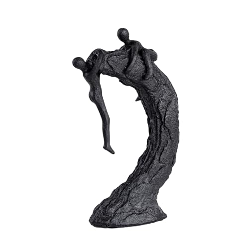 Hebdids Modern Art Sculpture - Living Room and Office Dynamic Climbing Wall Character Decoration, Black Statue,9 x 5.51 x 1.97inches Elegant Black Home Decoration Gift - color: Curved Climbing