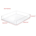 BTSKY 1 Pack Multipurpose A4 File Tray Clear Acrylic Desk Tray Organizer Elegant Letter Size Desk Documents Trays Magazine Files Storage Basket Organizer Bin for Office Cosmetics Bathroom
