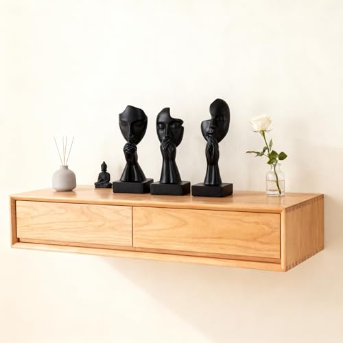 3-Piece Set of Thinker Statues, Gold and Black Abstract Art Meditation Prayer Sculptures, Modern Home Decoration, Desktop Decoration, Home Or Office Decoration Art Gifts(Black-A) - color: Black-a