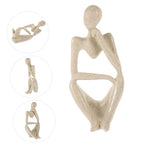 Homoyoyo Thinker Abstract Sculpture Thinker Statue for Living Room Office and Desktop Decor Minimalist Figurine Smooth for Modern Aesthetic Home Decoration