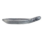 Hand-Carved Marble Dish with Handle, Grey - color: Gray, size: 5" x 4"