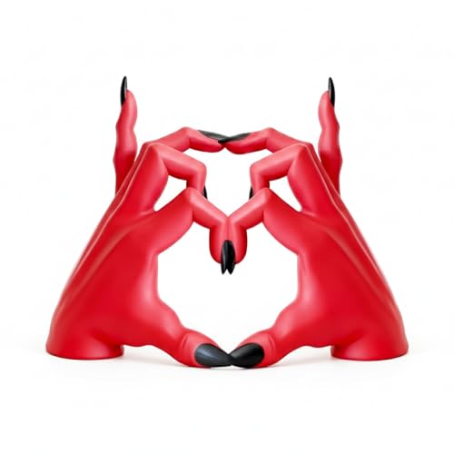 Devil Hands Gothic Resin Statue – Romantic & Alternative Unique Gift for Halloween or Valentine’s Day, Dark Home Decor – Design Patent Pending