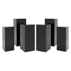 3/6 PCS Square Tall Pedestal Stand Metal Square Pedestal Stand Tall Pedestals Cake Stands for Party Wedding Birthday (Black, 6Pcs) - color: Black, size: 6Pcs