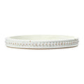 Creative Co-Op Round Decorative Wood Tray with Hobnail Edge, White - color: White, style: Tray